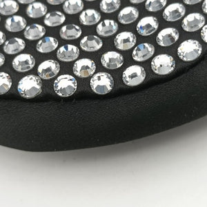 Pre-owned Prada crystal-embellished round Black Rhinestone 1NR003 shoulderbag | stylenewstar