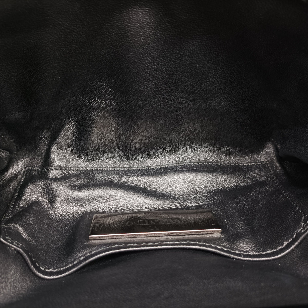Vintage Valentino Rockstud Va Va Voom Black Leather  shoulderbag | stylenewstar