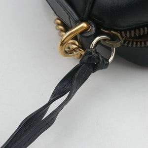 Pre-owned Gucci GG Marmont Black Leather 447632 shoulderbag | stylenewstar