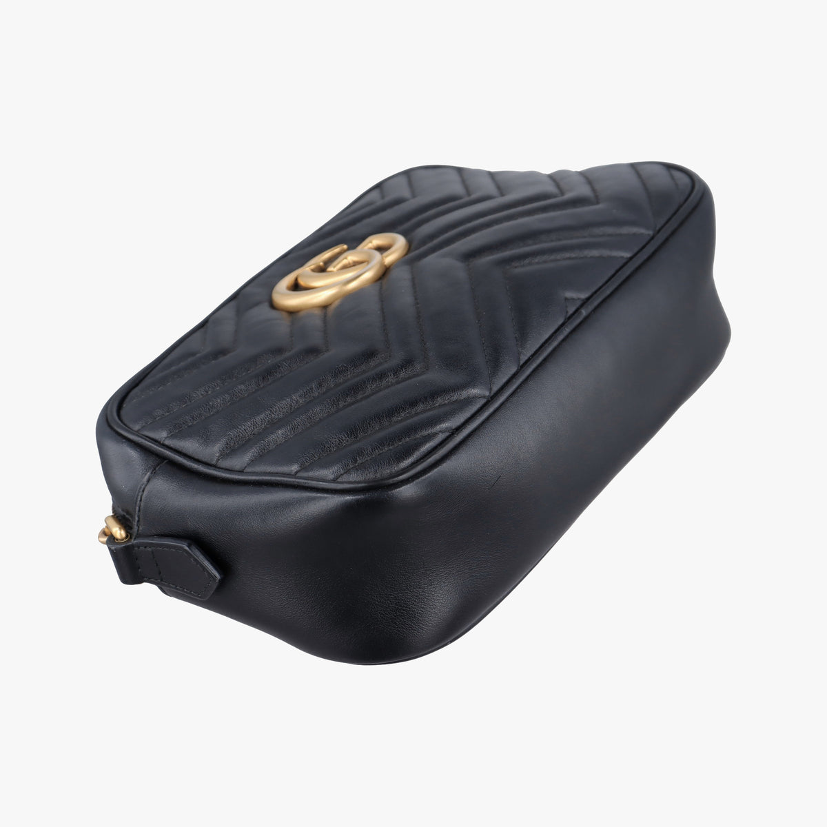 Pre-owned Gucci GG Marmont Black Leather 447632 shoulderbag | stylenewstar