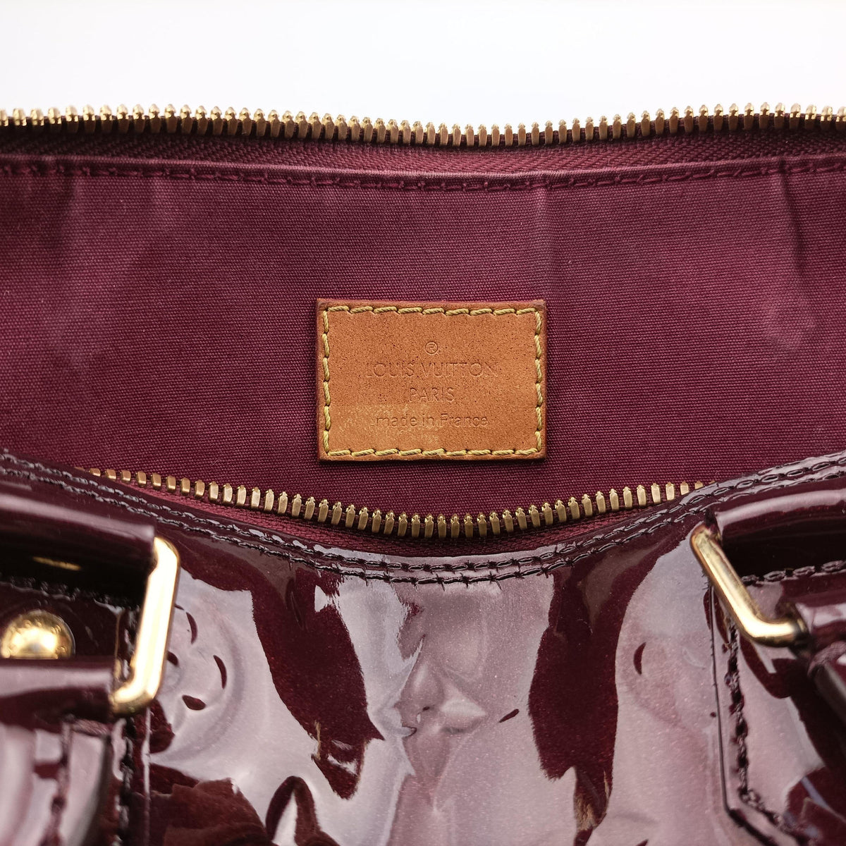 Pre-owned Louis Vuitton Alma PM Amarante Vernis M91691 handbag | stylenewstar