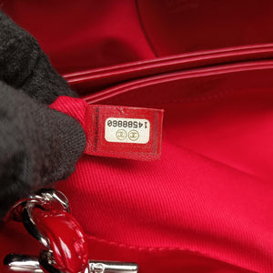 Secondhand Chanel Mademoiselle Bowling Red Patent A50557 shoulderbag | stylenewstar