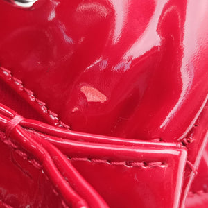 Secondhand Chanel Mademoiselle Bowling Red Patent A50557 shoulderbag | stylenewstar