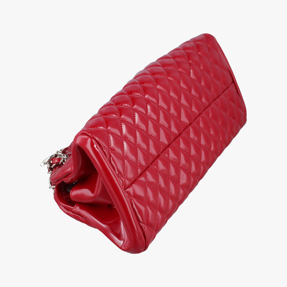 Secondhand Chanel Mademoiselle Bowling Red Patent A50557 shoulderbag | stylenewstar