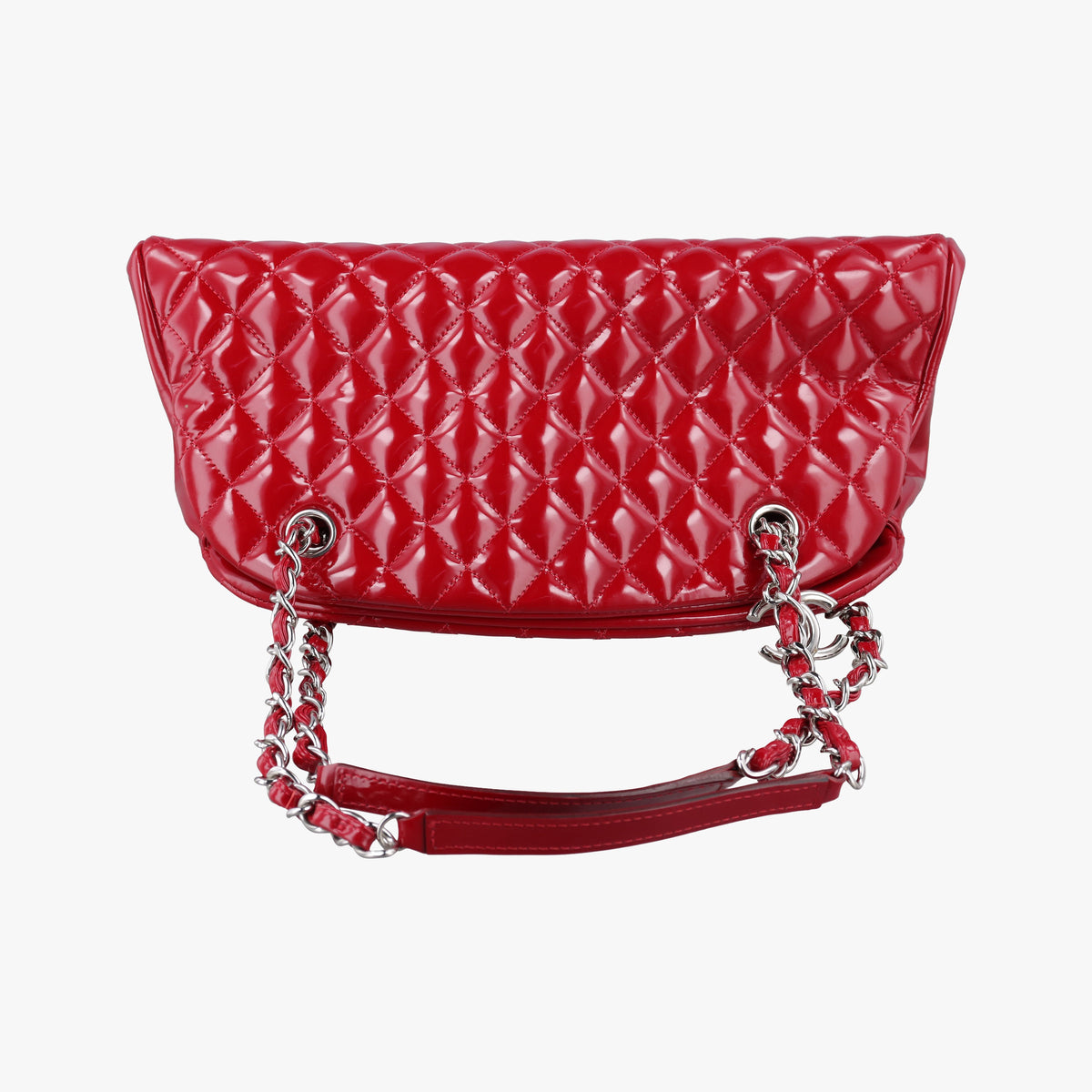 Secondhand Chanel Mademoiselle Bowling Red Patent A50557 shoulderbag | stylenewstar
