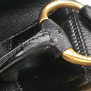 Pre-owned Gucci Horsebit Black Leather 119771 handbag | stylenewstar
