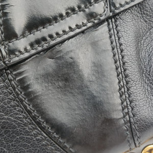 Pre-owned Gucci Horsebit Black Leather 119771 handbag | stylenewstar