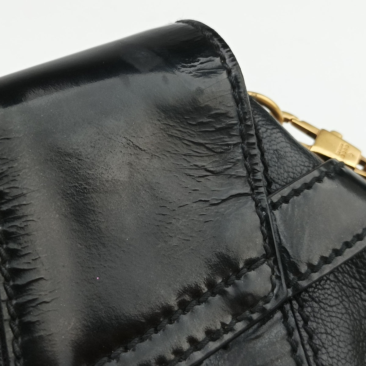 Pre-owned Gucci Horsebit Black Leather 119771 handbag | stylenewstar