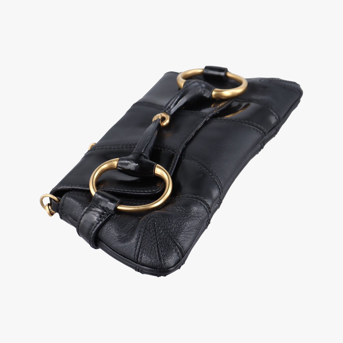 Pre-owned Gucci Horsebit Black Leather 119771 handbag | stylenewstar