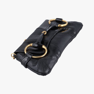 Pre-owned Gucci Horsebit Black Leather 119771 handbag | stylenewstar