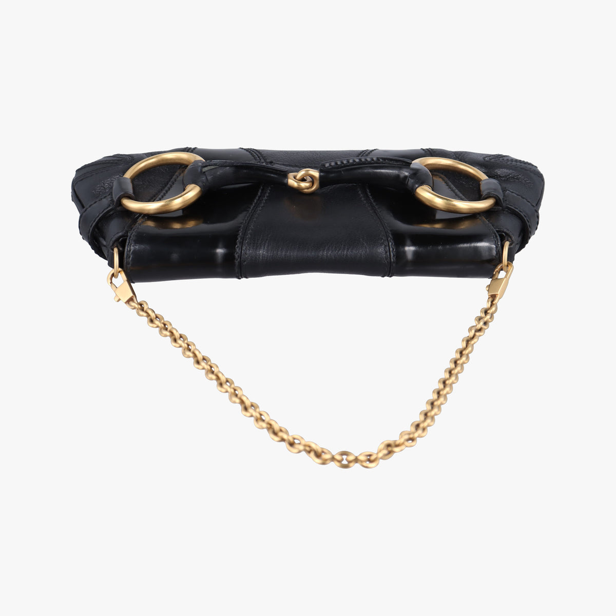 Pre-owned Gucci Horsebit Black Leather 119771 handbag | stylenewstar