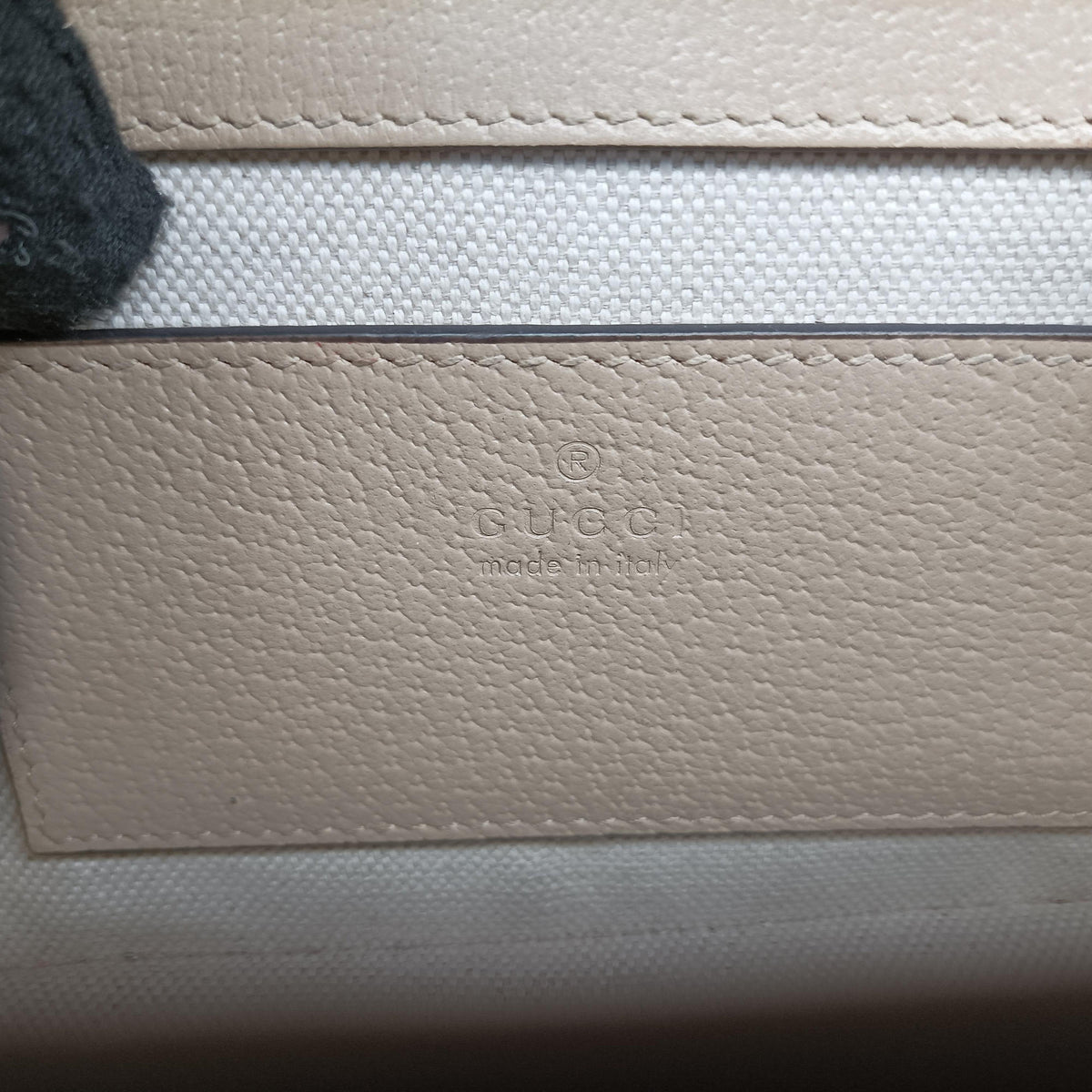 Pre-owned Gucci Ophidia GG Mini Beige × Ebony PVC coated canvas× Leather 696180 shoulderbag | stylenewstar