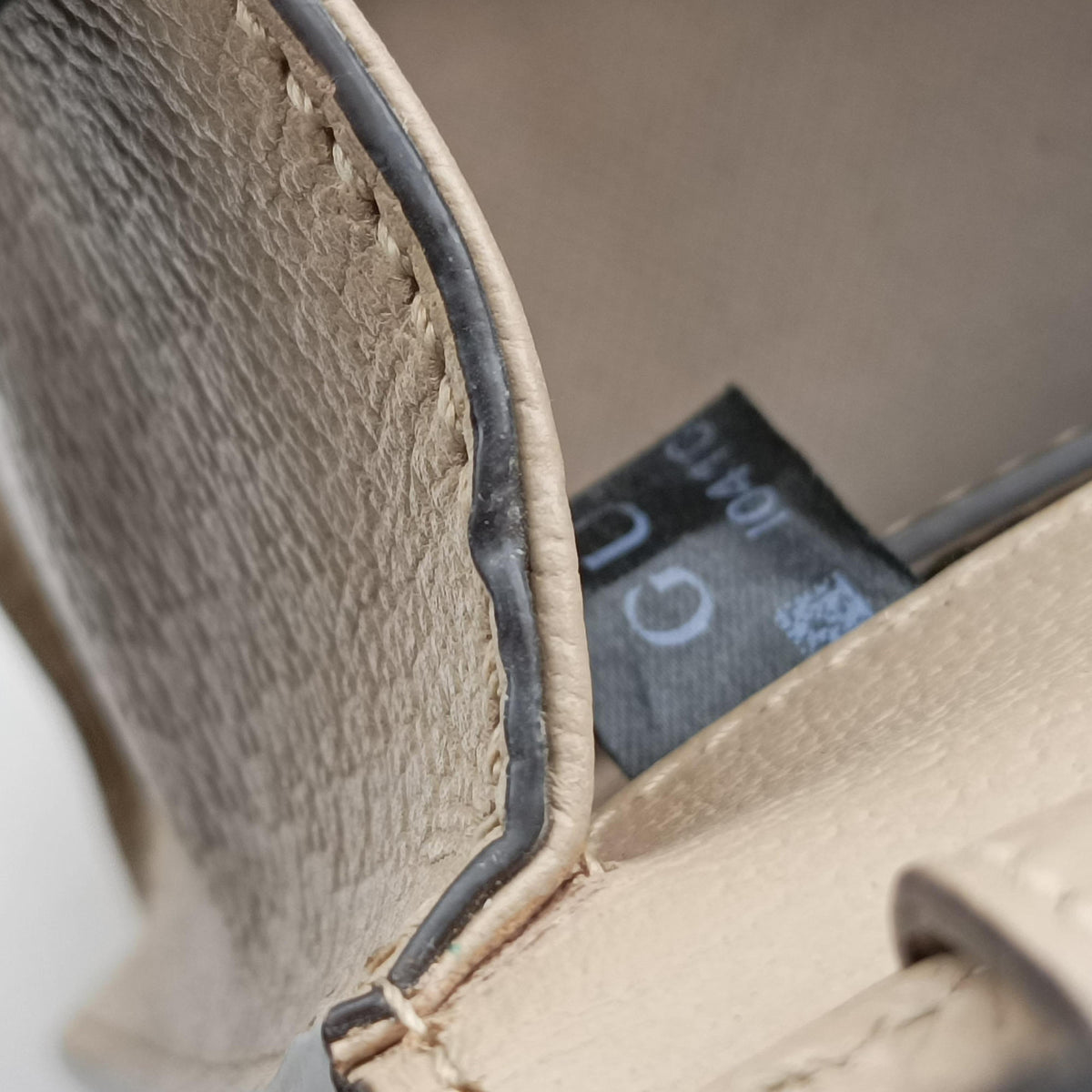 Pre-owned Gucci Ophidia GG Mini Beige × Ebony PVC coated canvas× Leather 696180 shoulderbag | stylenewstar