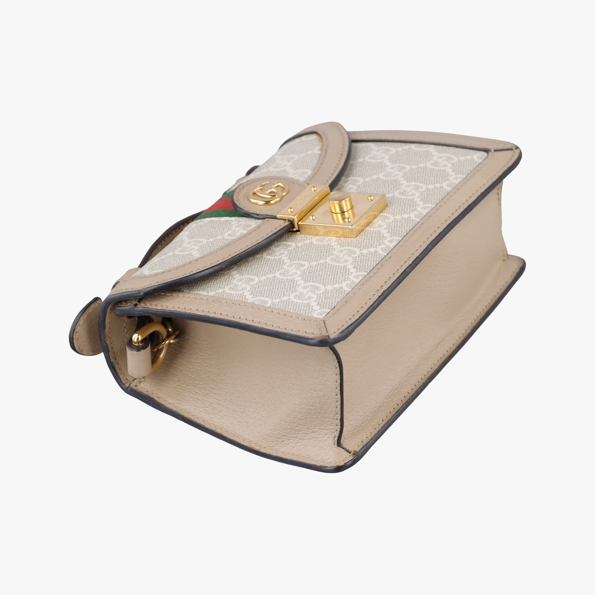Pre-owned Gucci Ophidia GG Mini Beige × Ebony PVC coated canvas× Leather 696180 shoulderbag | stylenewstar