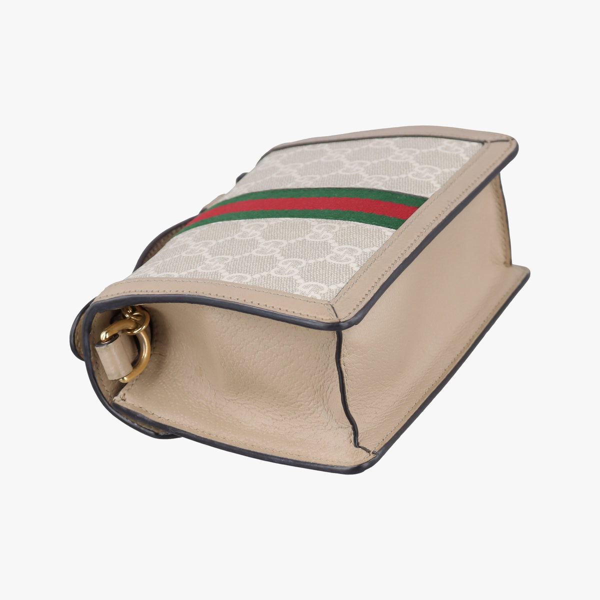 Pre-owned Gucci Ophidia GG Mini Beige × Ebony PVC coated canvas× Leather 696180 shoulderbag | stylenewstar