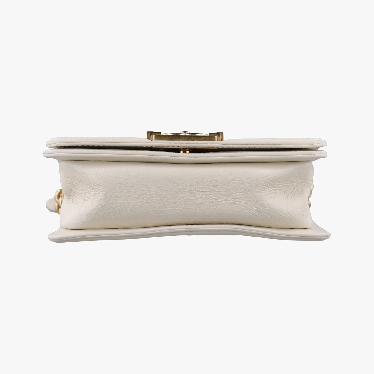 Pre-owned Chanel BOY CHANEL White Leather A67085 shoulderbag | stylenewstar