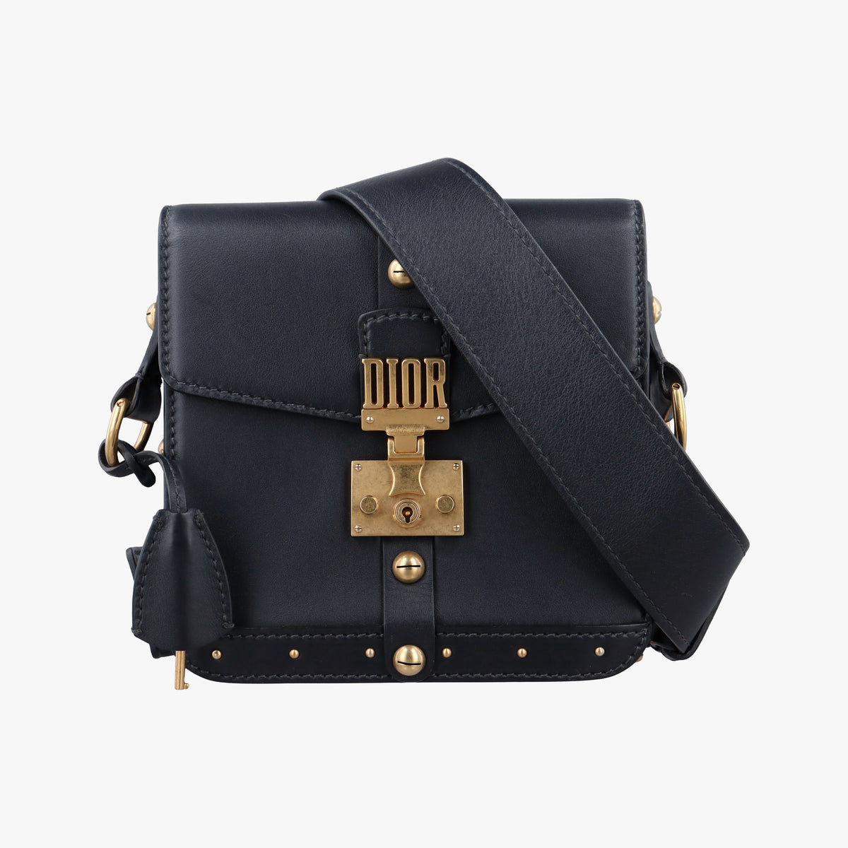Secondhand Christian Dior Dioraddict Navy Leather  shoulderbag | stylenewstar