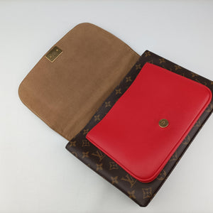 Secondhand Louis Vuitton MARIGNAN Brown×COQUELICOT Monogram Canvas×calf leather M44544 handbag | stylenewstar