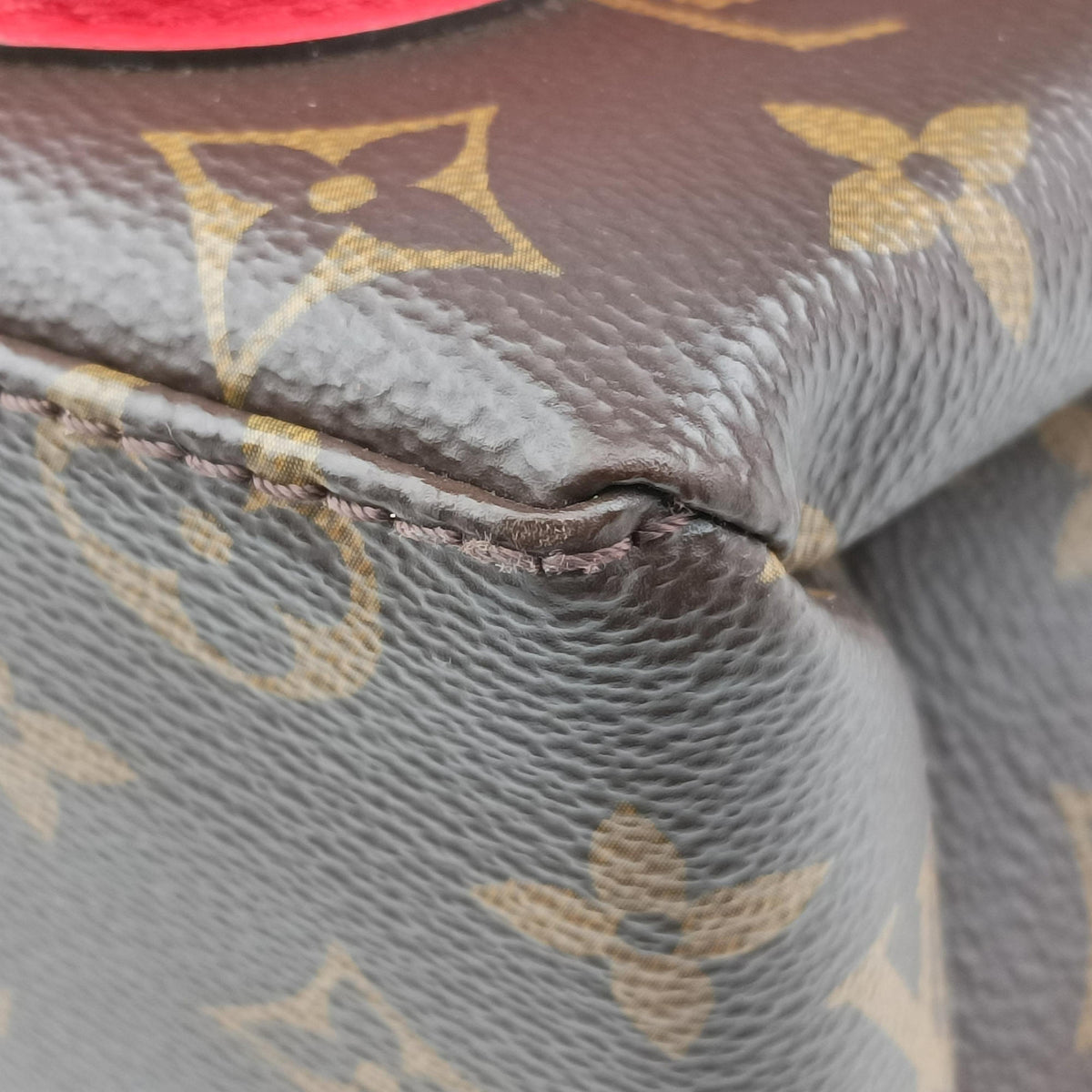 Secondhand Louis Vuitton MARIGNAN Brown×COQUELICOT Monogram Canvas×calf leather M44544 handbag | stylenewstar