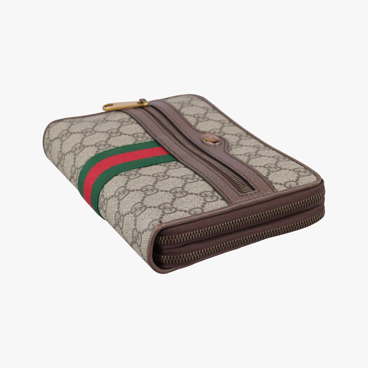 Pre-owned Gucci Ophidia Beige x Brown PVC coated canvas x Leather 575722 bum bag/waist bag | stylenewstar