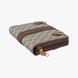 Pre-owned Gucci Ophidia Beige x Brown PVC coated canvas x Leather 575722 bum bag/waist bag | stylenewstar