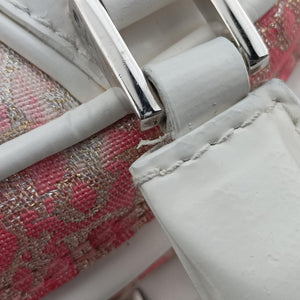 Pre-owned Christian Dior Gambler Dice Tortter White canvas  handbag | stylenewstar