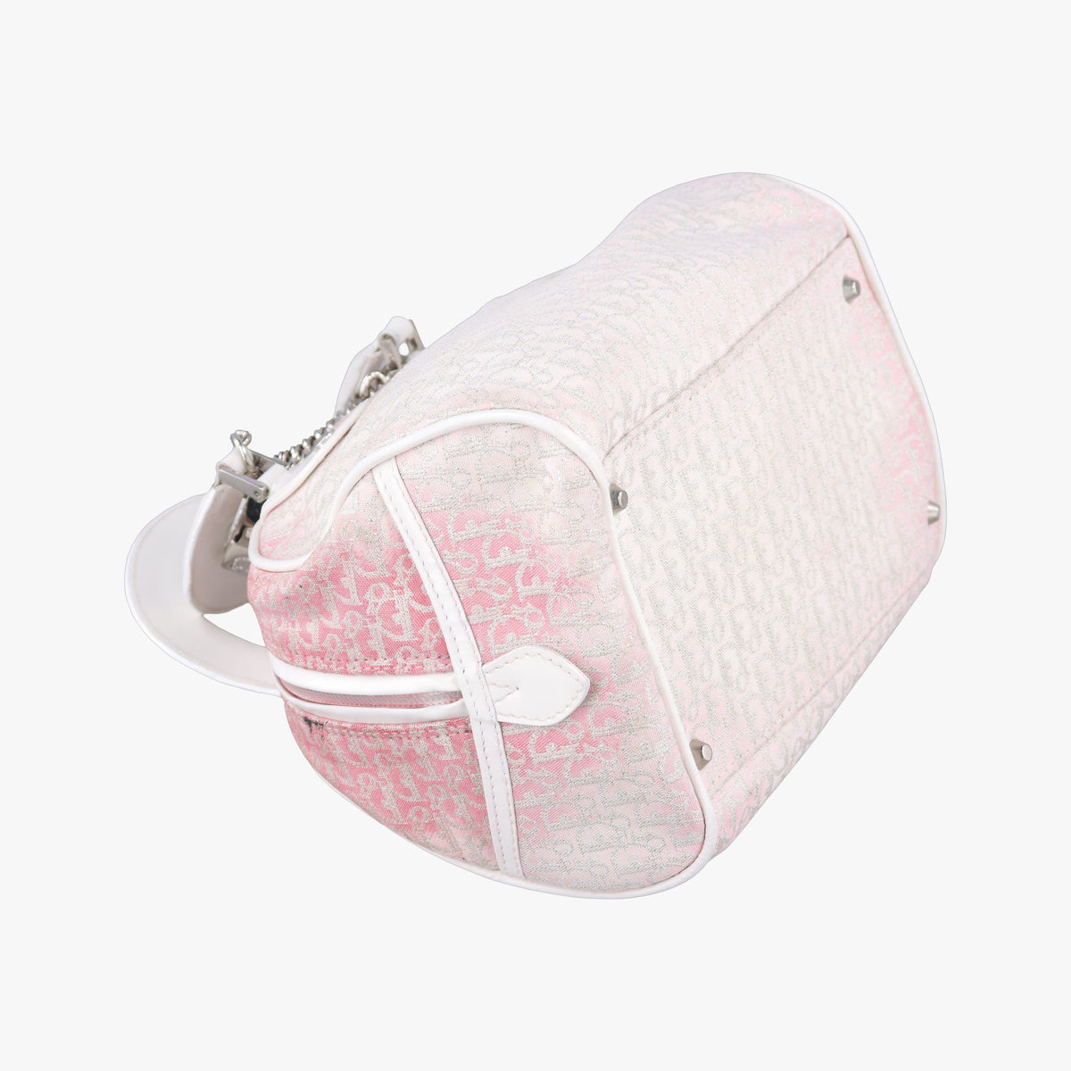 Pre-owned Christian Dior Gambler Dice Tortter White canvas  handbag | stylenewstar