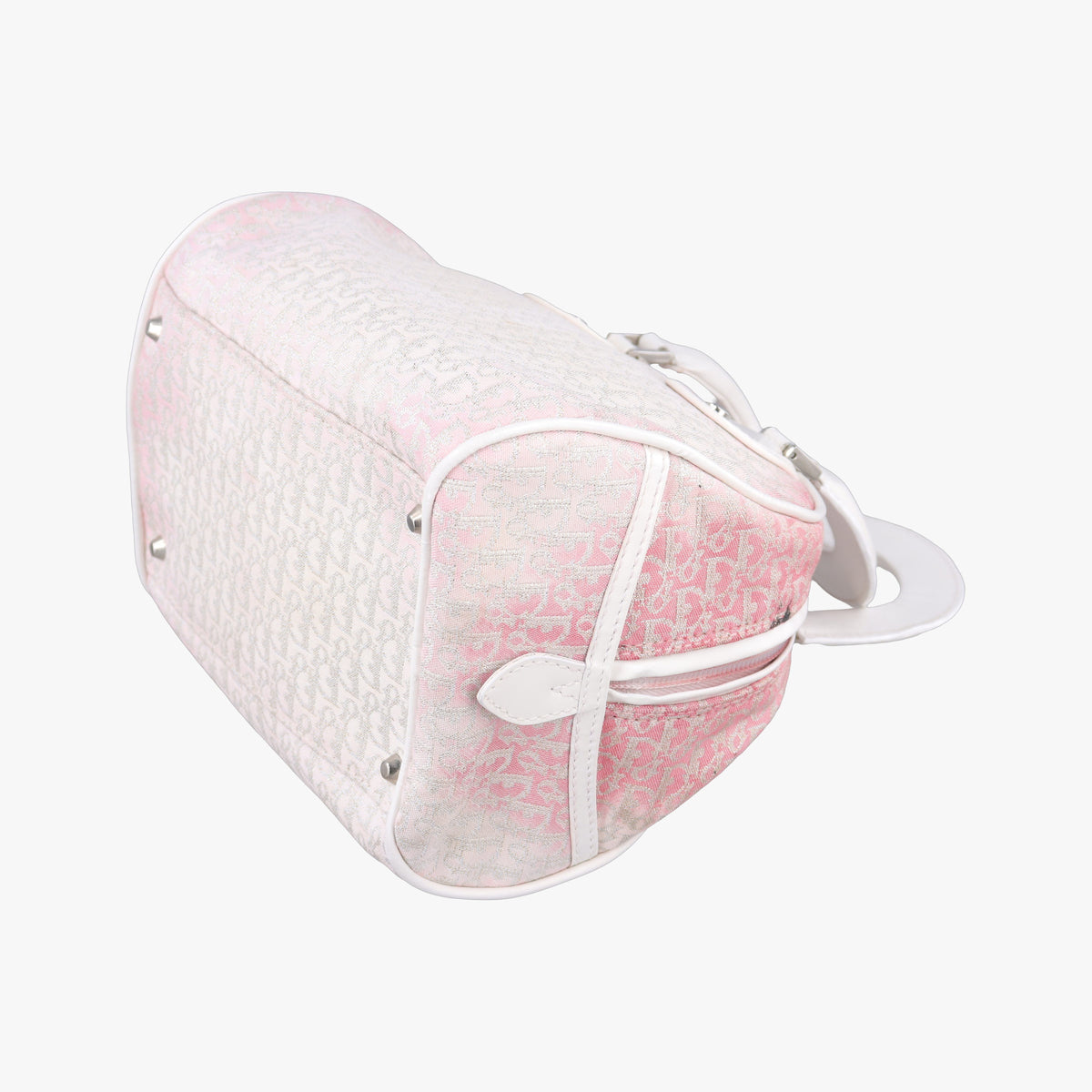 Pre-owned Christian Dior Gambler Dice Tortter White canvas  handbag | stylenewstar
