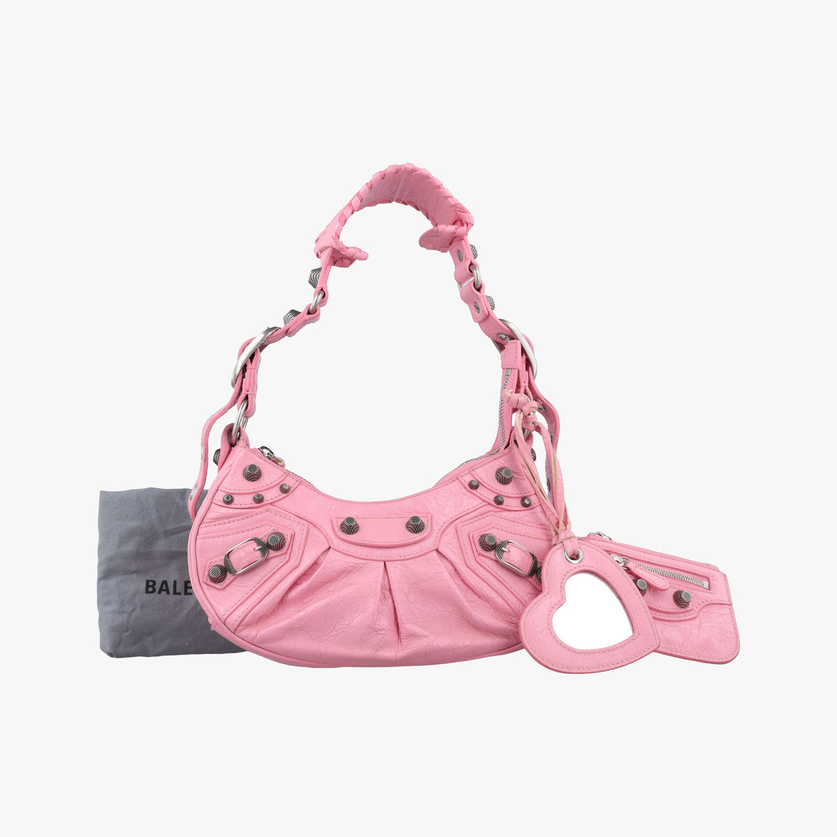 Pre-owned Balenciaga Le Cagole Pink lambskin  shoulderbag | stylenewstar