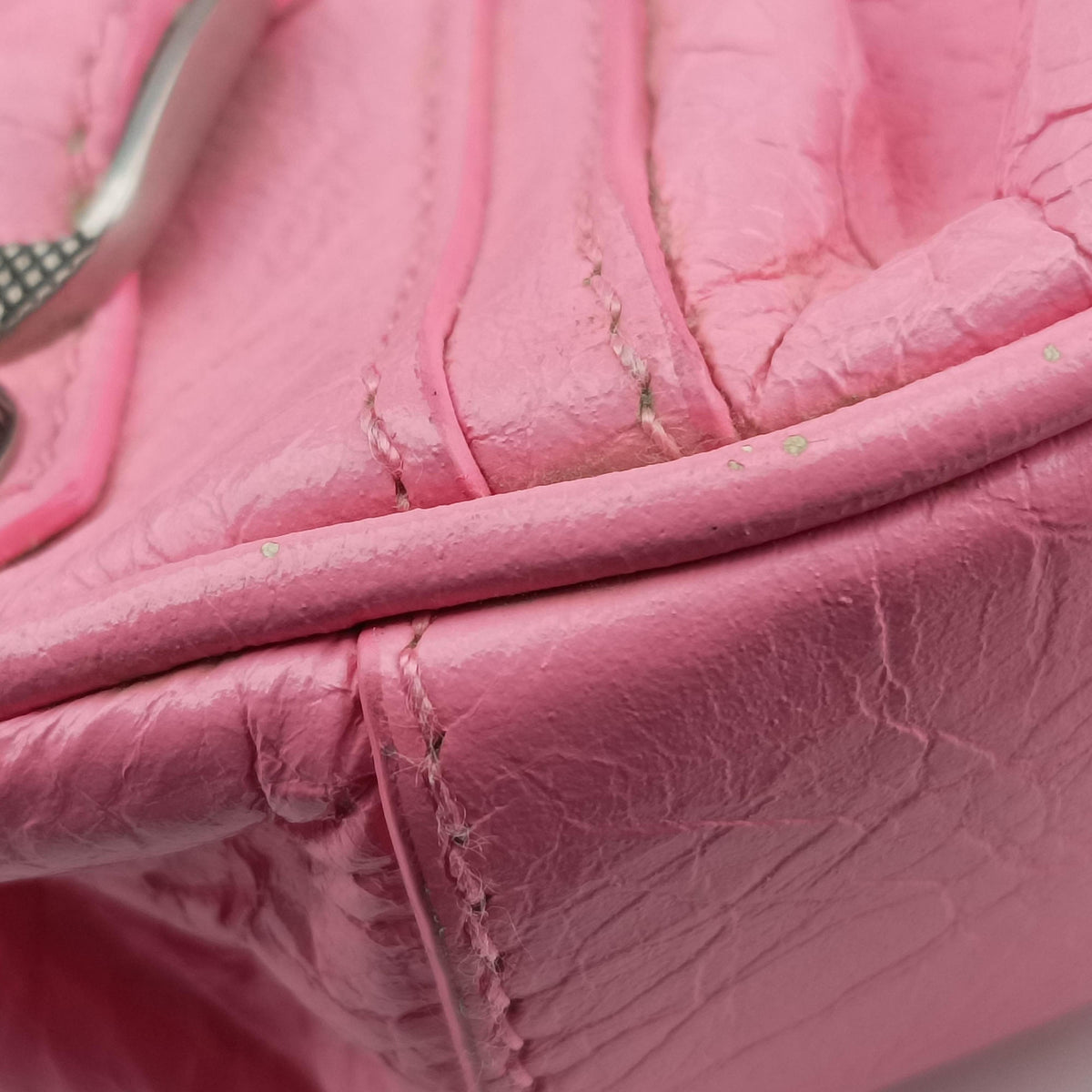 Pre-owned Balenciaga Le Cagole Pink lambskin  shoulderbag | stylenewstar