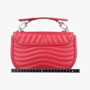 Pre-owned Louis Vuitton NEW WAVE Chain MM Ecarlate Leather M51943 shoulderbag | stylenewstar