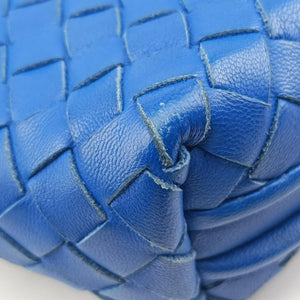 Vintage Bottega Veneta NODINI Intrecciato Blue lambskin  shoulderbag | stylenewstar