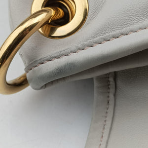 Pre-owned Miu Miu Coffer Matelasse Grey Leather  shoulderbag | stylenewstar