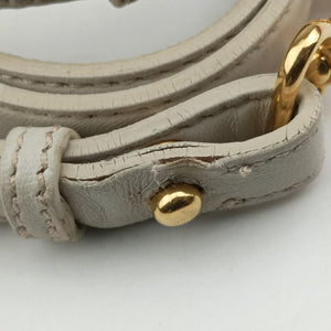 Pre-owned Miu Miu Coffer Matelasse Grey Leather  shoulderbag | stylenewstar