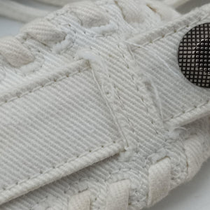 Pre-owned Balenciaga Le Cagole White Denim  shoulderbag | stylenewstar