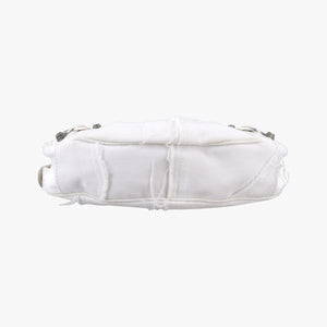 Pre-owned Balenciaga Le Cagole White Denim  shoulderbag | stylenewstar