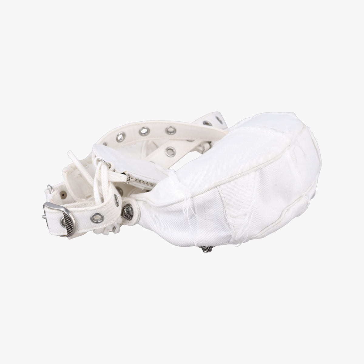 Pre-owned Balenciaga Le Cagole White Denim  shoulderbag | stylenewstar