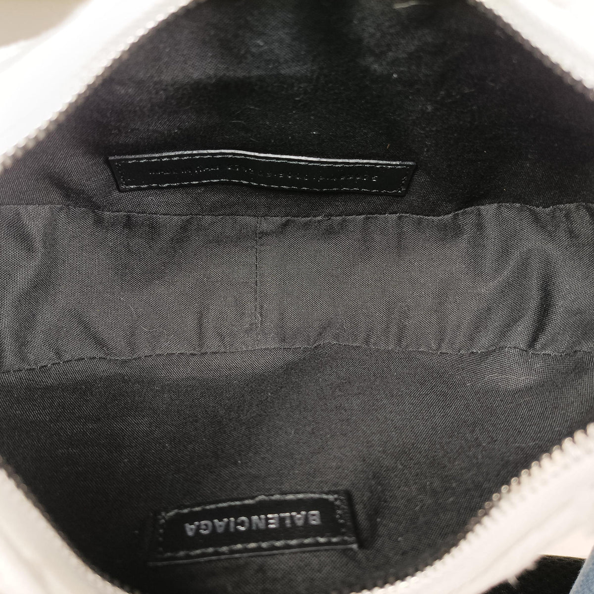 Pre-owned Balenciaga Le Cagole White Denim  shoulderbag | stylenewstar