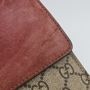 Pre-owned Gucci Dionysus beige×red×multi PVC coated canvas × suede 400249 shoulderbag | stylenewstar