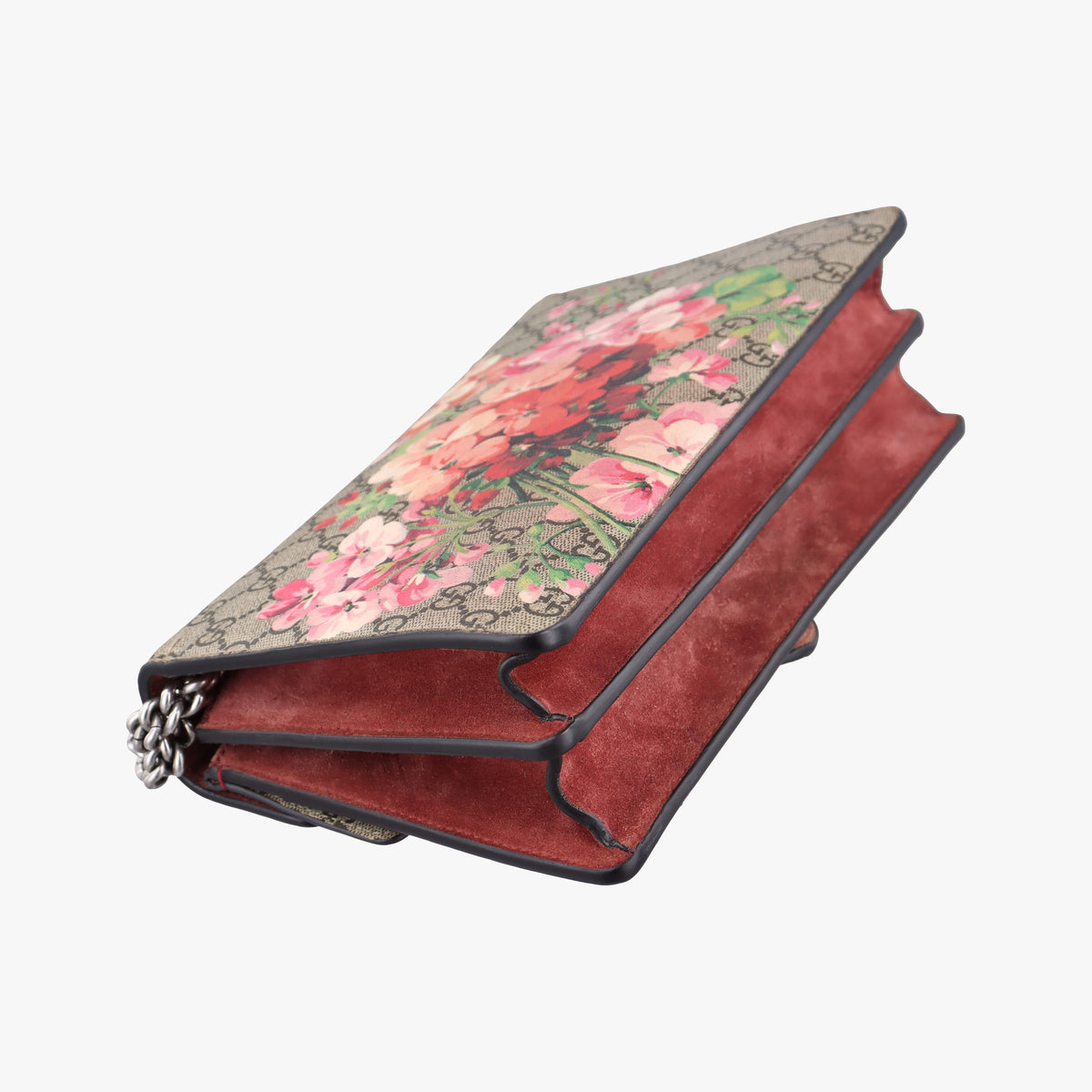 Pre-owned Gucci Dionysus beige×red×multi PVC coated canvas × suede 400249 shoulderbag | stylenewstar