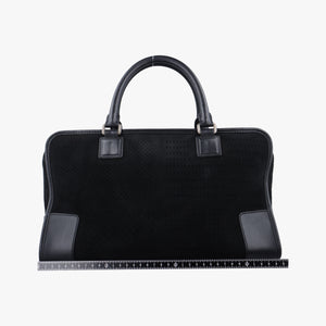 Secondhand Loewe Amazona Black Suede×leather  handbag | stylenewstar