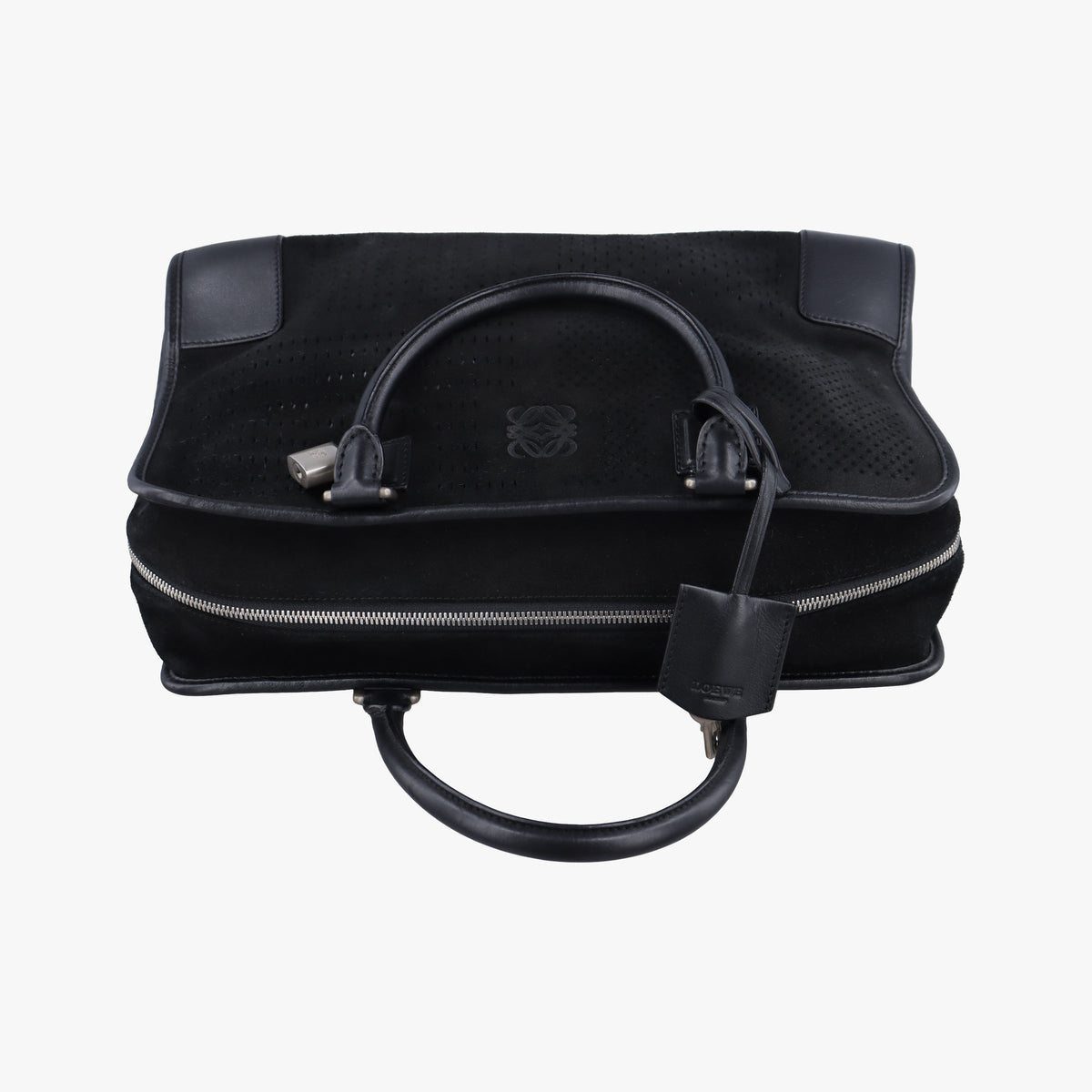 Secondhand Loewe Amazona Black Suede×leather  handbag | stylenewstar