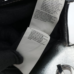 Pre-owned VERSUS Lion Head Silver Saffiano Leather  shoulderbag | stylenewstar