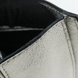 Pre-owned VERSUS Lion Head Silver Saffiano Leather  shoulderbag | stylenewstar