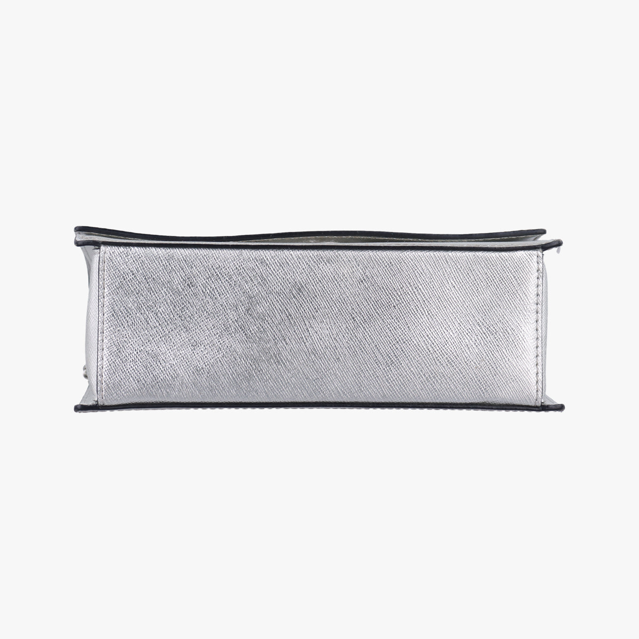 Pre-owned VERSUS Lion Head Silver Saffiano Leather  shoulderbag | stylenewstar