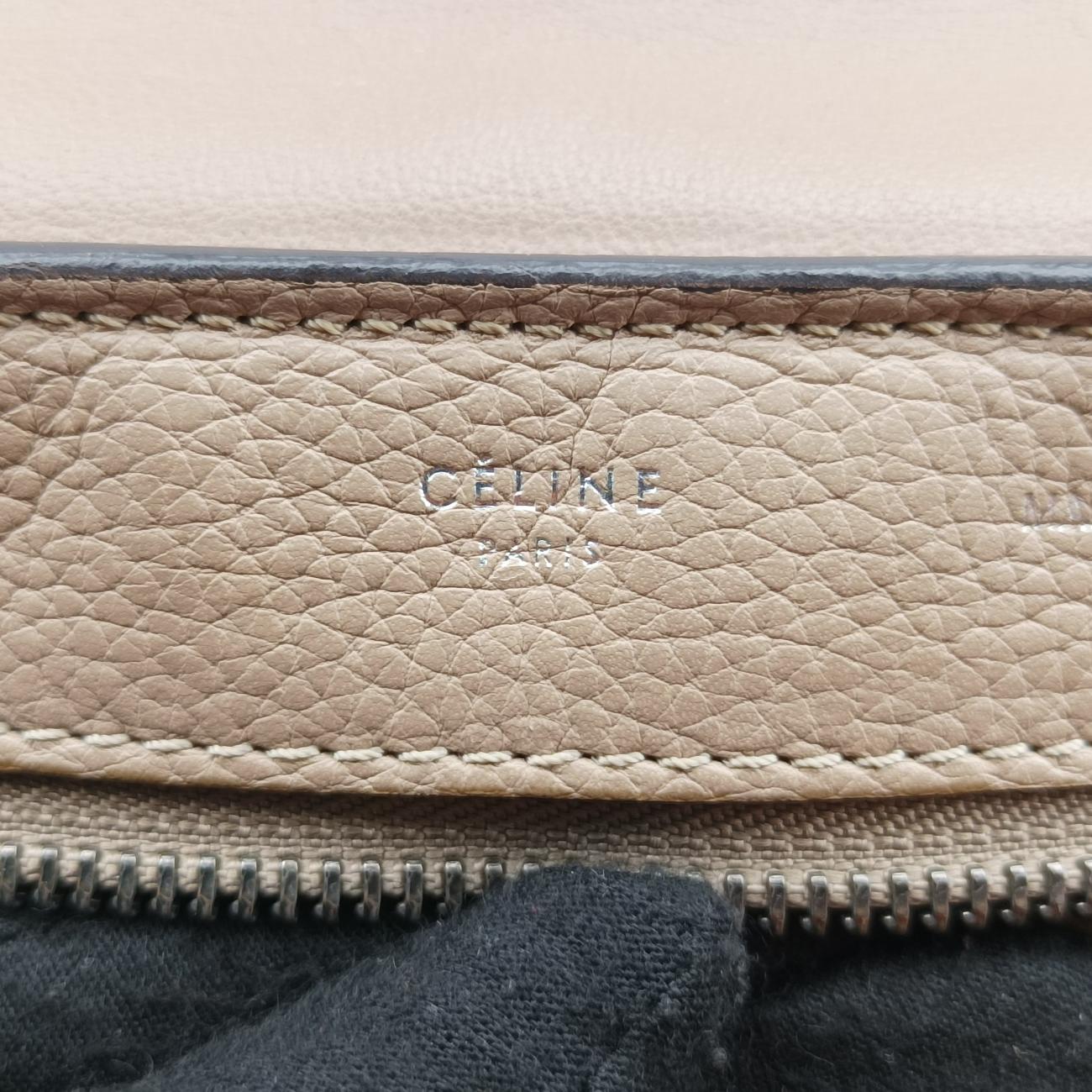 Pre-owned Celine Trapèze Beige Leather x suede  shoulderbag | stylenewstar