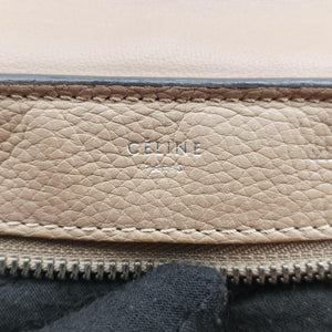 Pre-owned Celine Trapèze Beige Leather x suede  shoulderbag | stylenewstar