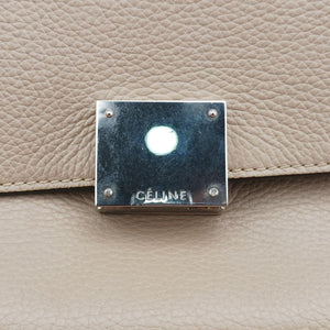 Pre-owned Celine Trapèze Beige Leather x suede  shoulderbag | stylenewstar