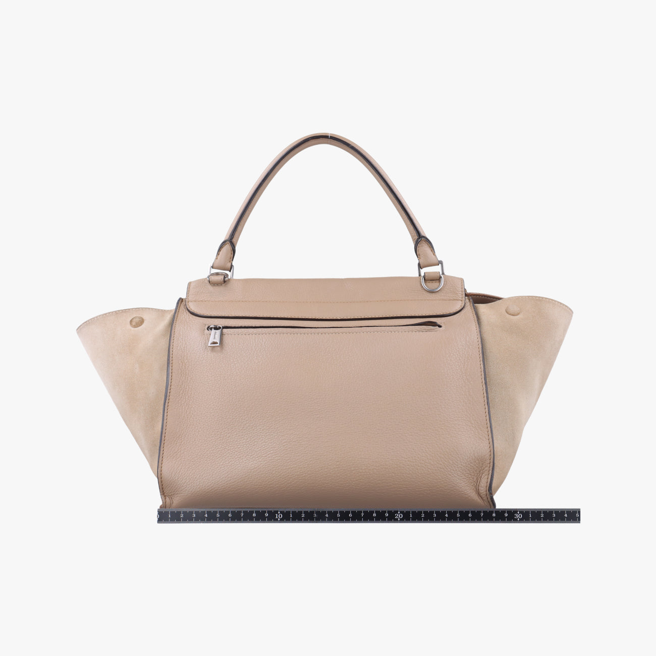 Pre-owned Celine Trapèze Beige Leather x suede  shoulderbag | stylenewstar