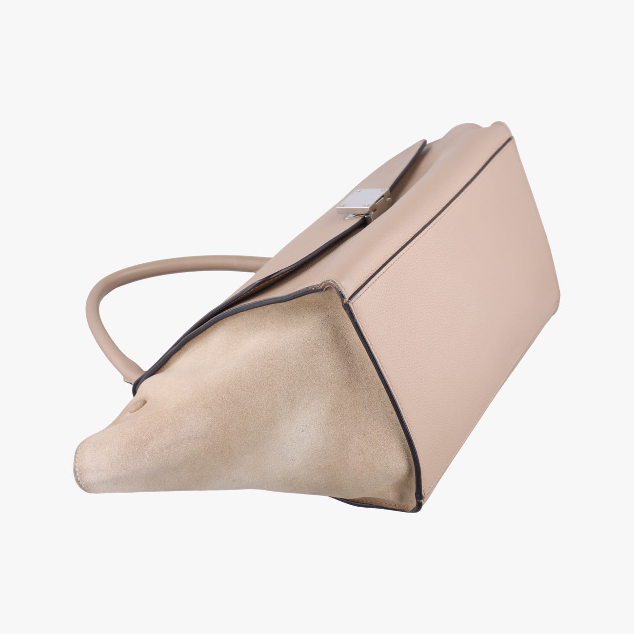 Pre-owned Celine Trapèze Beige Leather x suede  shoulderbag | stylenewstar